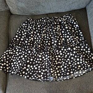 SHEIN Black and White Polka Dot Skirt
